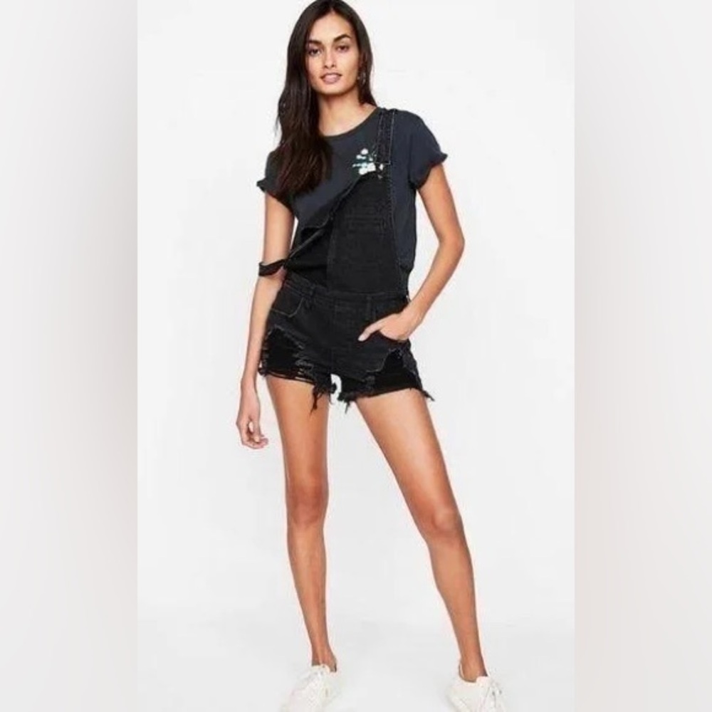 Express Black Denim overall